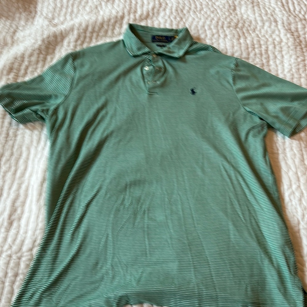 Large green striped polo from polo by Ralph Lauren
